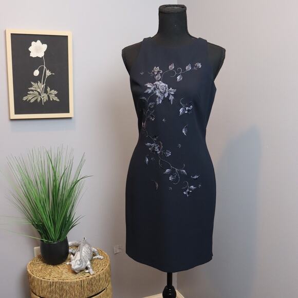 Vintage Laundry Shift Dress with embroidered flowers size 4 - Picture 1 of 5